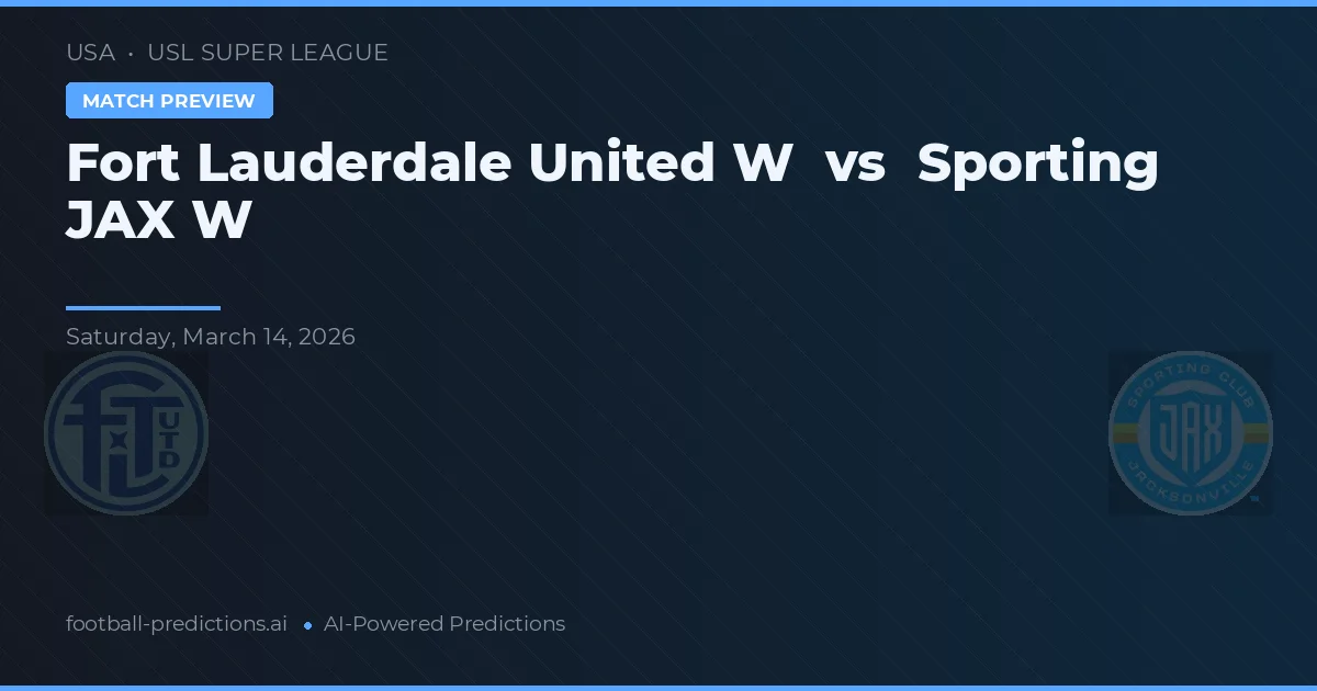 Fort Lauderdale United W vs Sporting JAX W — matchtips och förhandstitt