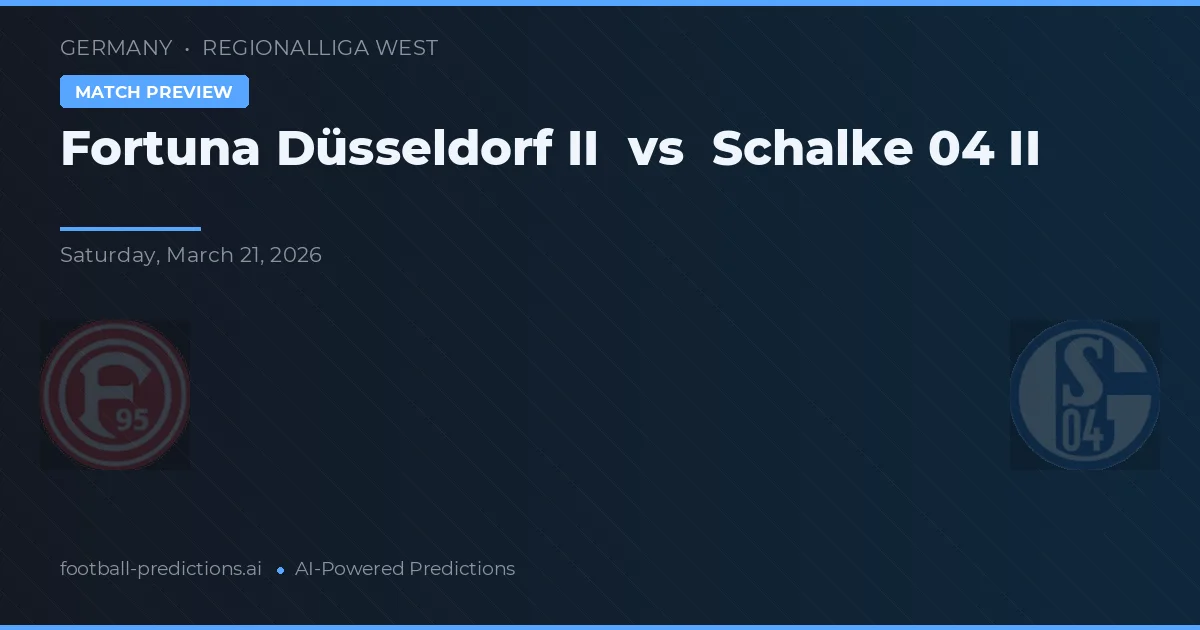 Fortuna Düsseldorf II vs Schalke 04 II — matchtips och förhandstitt