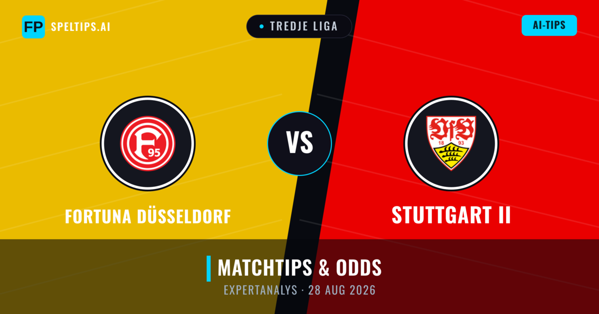 Fortuna Düsseldorf vs Stuttgart II — matchtips och förhandstitt