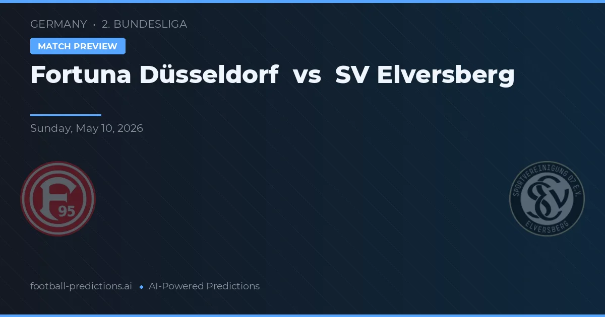 Fortuna Düsseldorf vs SV Elversberg — matchtips och förhandstitt