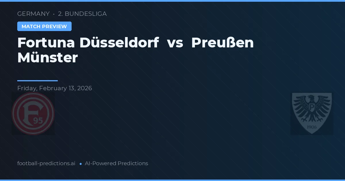 Fortuna Düsseldorf vs Preußen Münster — matchtips och förhandstitt