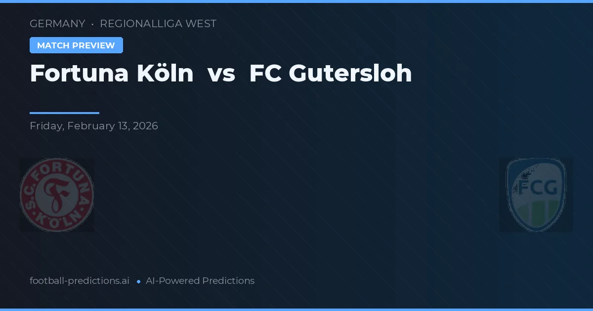 Fortuna Köln vs FC Gütersloh — matchtips och förhandstitt