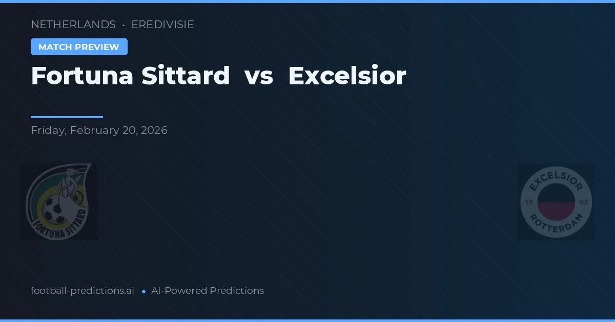 Fortuna Sittard vs Excelsior — matchtips och förhandstitt
