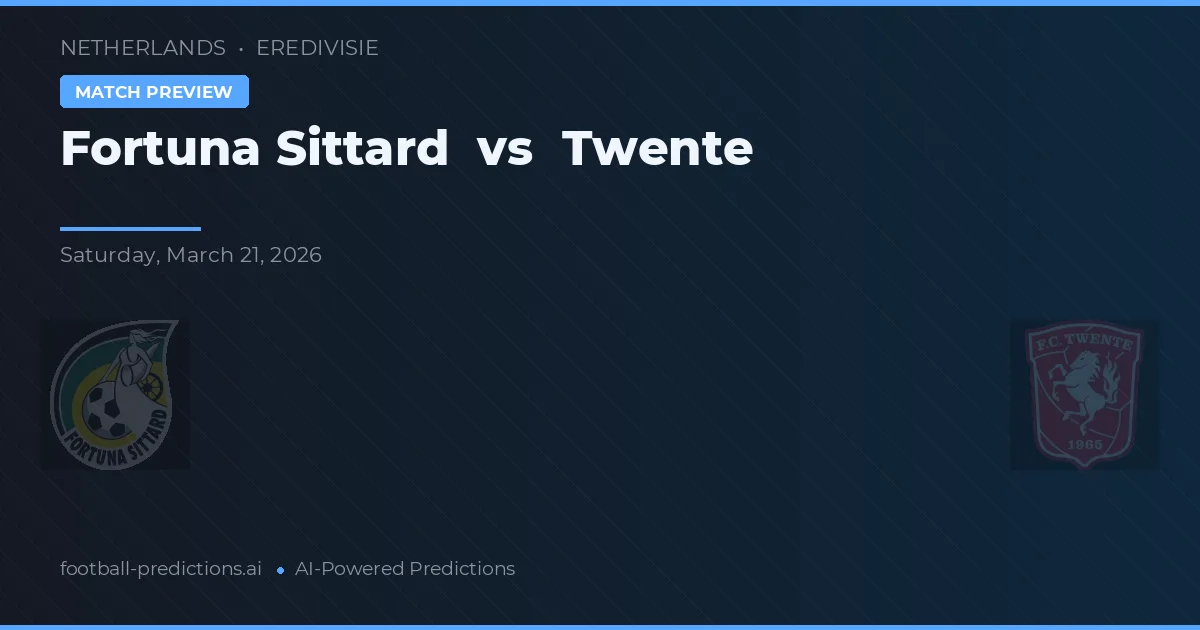 Fortuna Sittard vs FC Twente — matchtips och förhandstitt