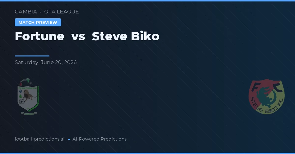 Fortune vs Steve Biko — matchtips och förhandstitt