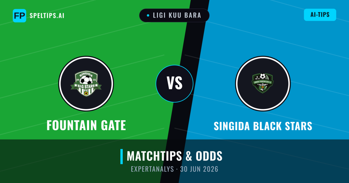 Fountain Gate vs Singida Black Stars — matchtips och förhandstitt