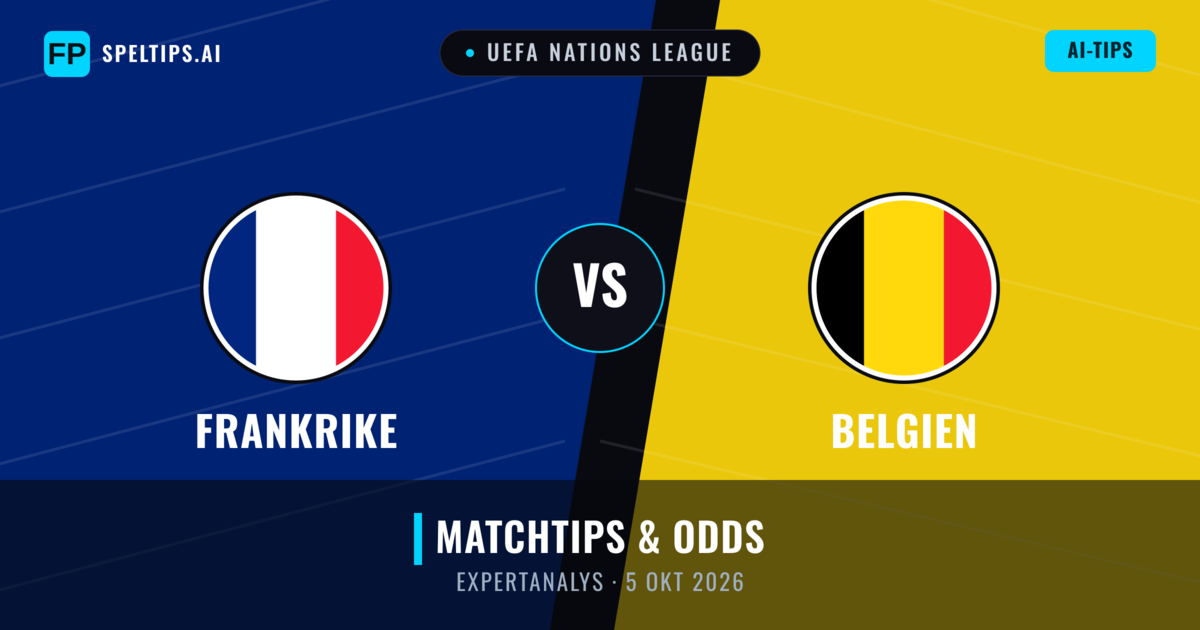 Frankrike vs Belgien — matchtips och förhandstitt