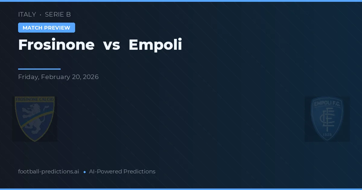 Frosinone vs Empoli — matchtips och förhandstitt