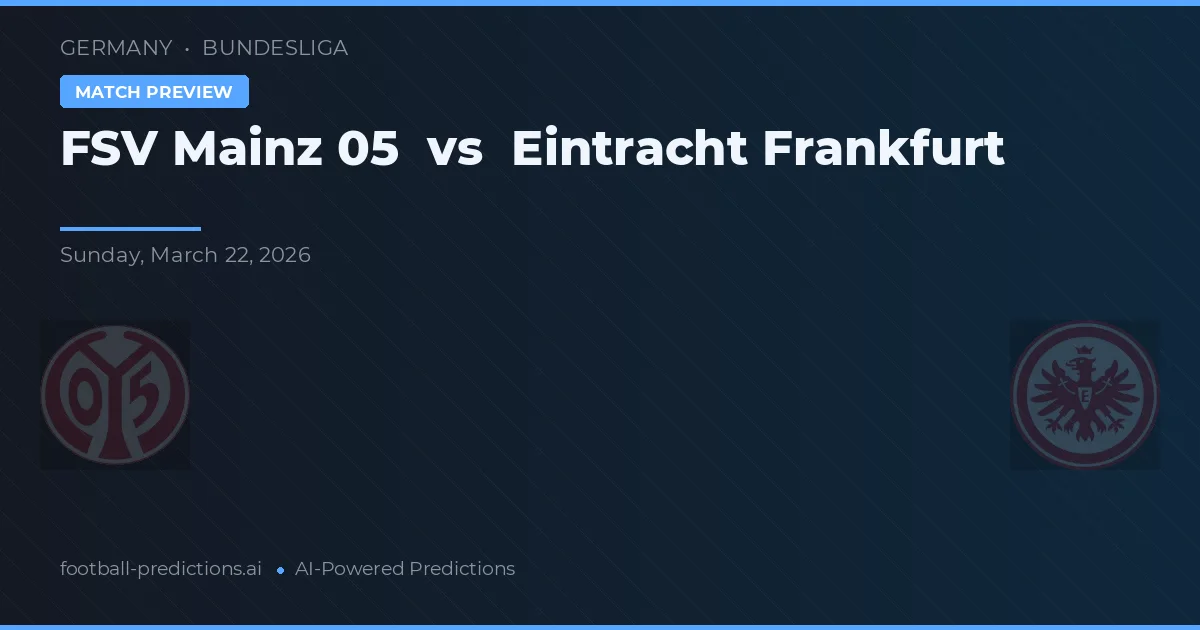 FSV Mainz 05 vs Eintracht Frankfurt — matchtips och förhandstitt