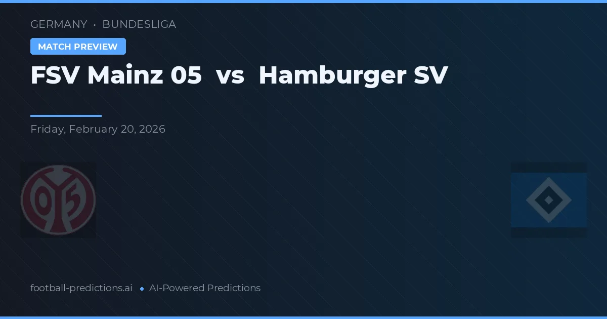 FSV Mainz 05 vs Hamburger SV — matchtips och förhandstitt