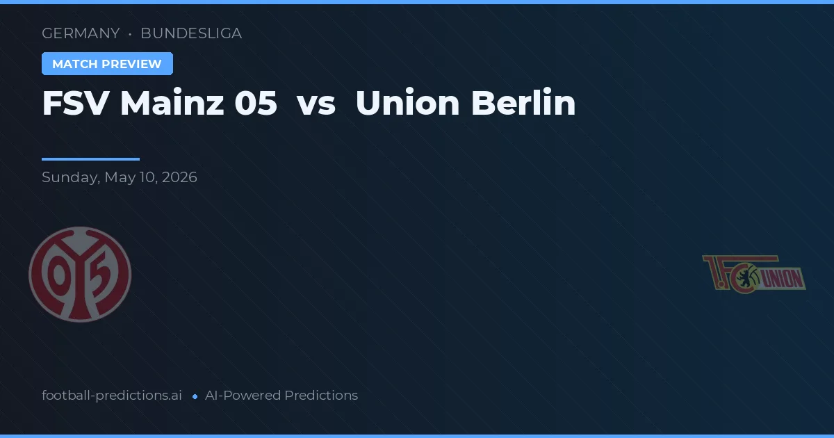 FSV Mainz 05 vs Union Berlin — matchtips och förhandstitt