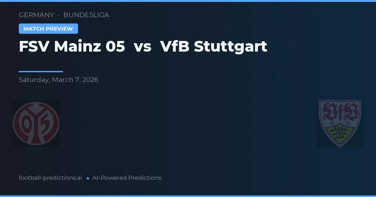 FSV Mainz 05 vs VfB Stuttgart — matchtips och förhandstitt
