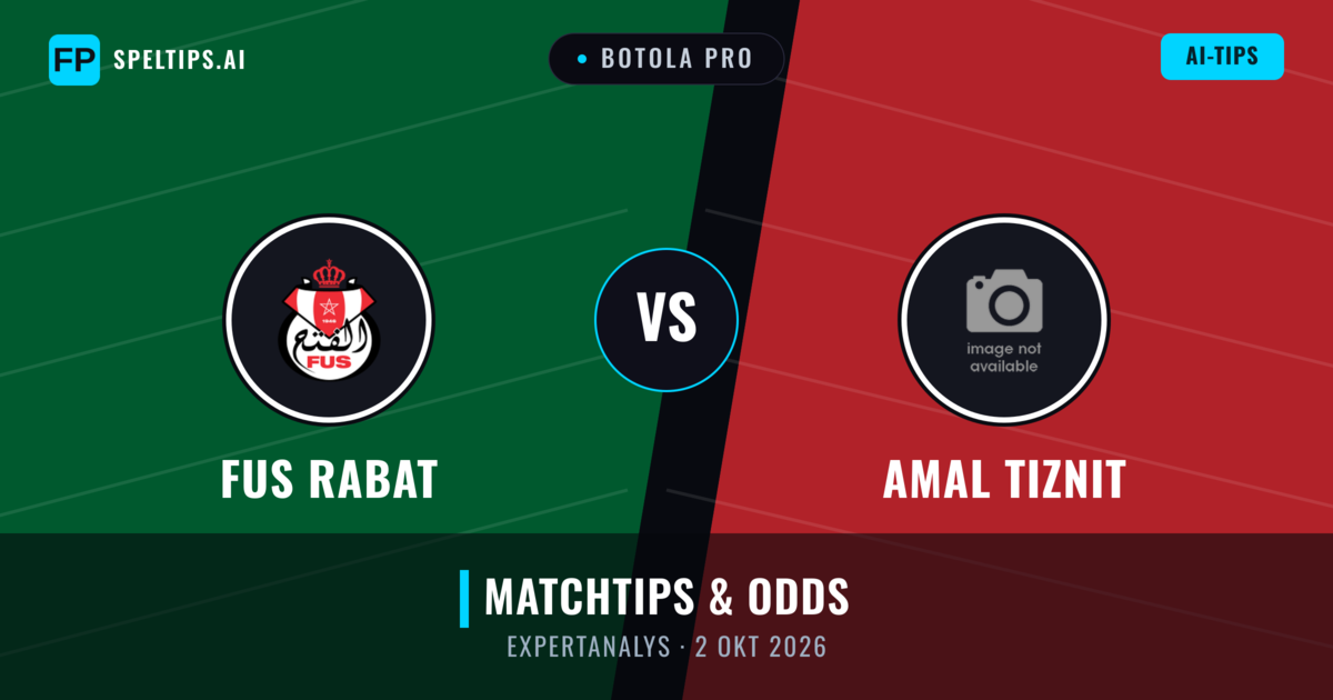 FUS Rabat vs Amal Tiznit — matchtips och förhandstitt