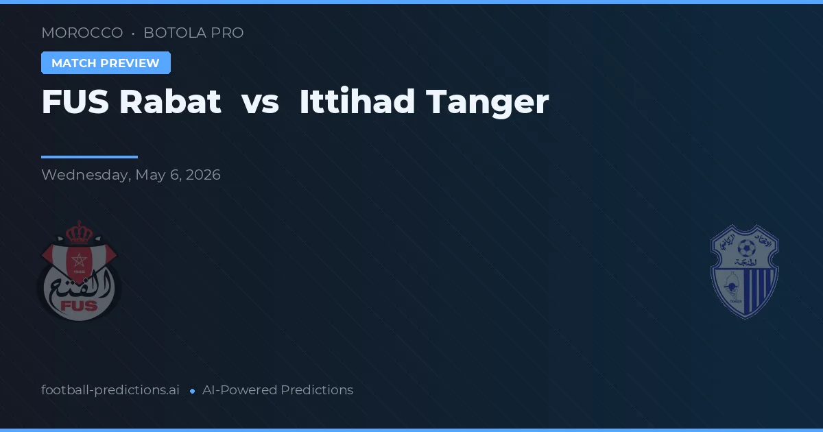 FUS Rabat vs Ittihad Tanger — matchtips och förhandstitt