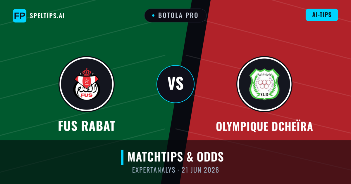 FUS Rabat vs Olympique Dcheïra — matchtips och förhandstitt