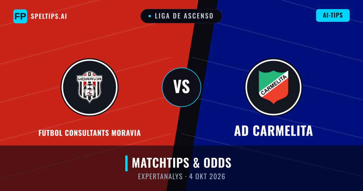 Futbol Consultants Moravia vs AD Carmelita — matchtips och förhandstitt