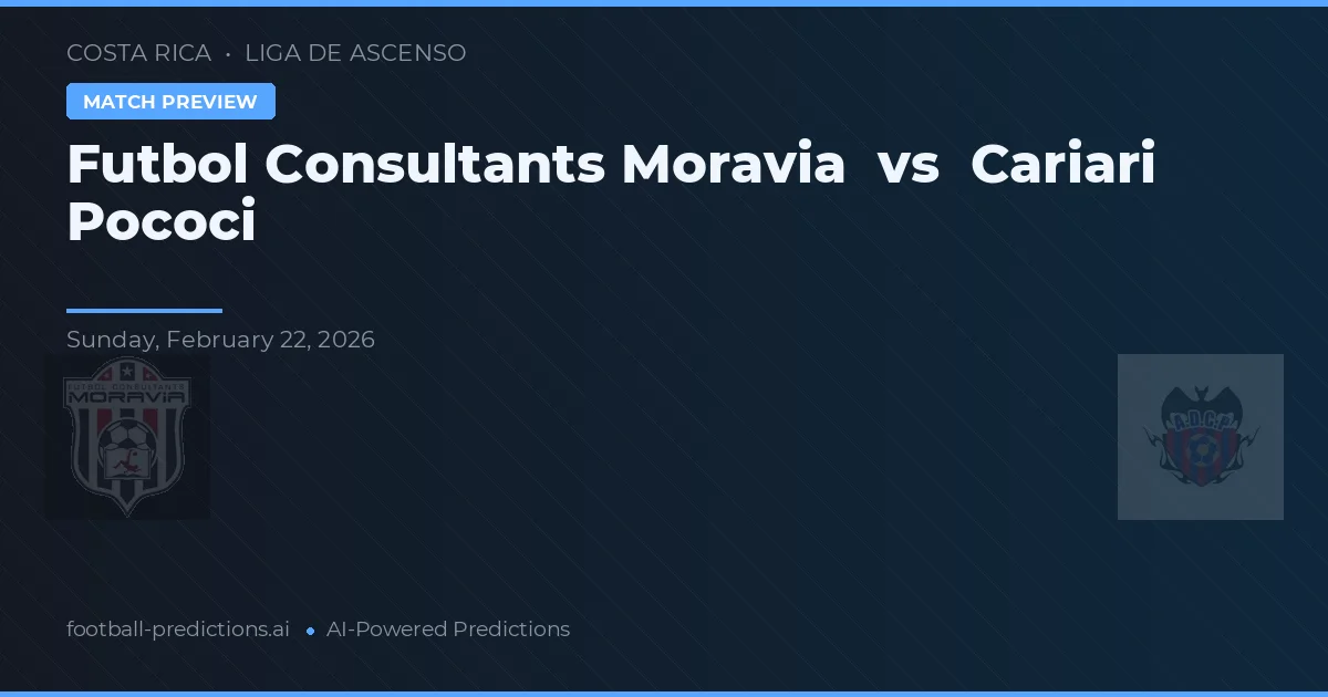 Futbol Consultants Moravia vs Cariari Pococí — matchtips och förhandstitt