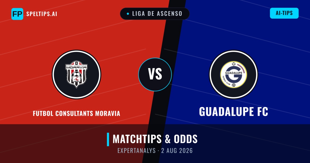 Futbol Consultants Moravia vs Guadalupe FC — matchtips och förhandstitt