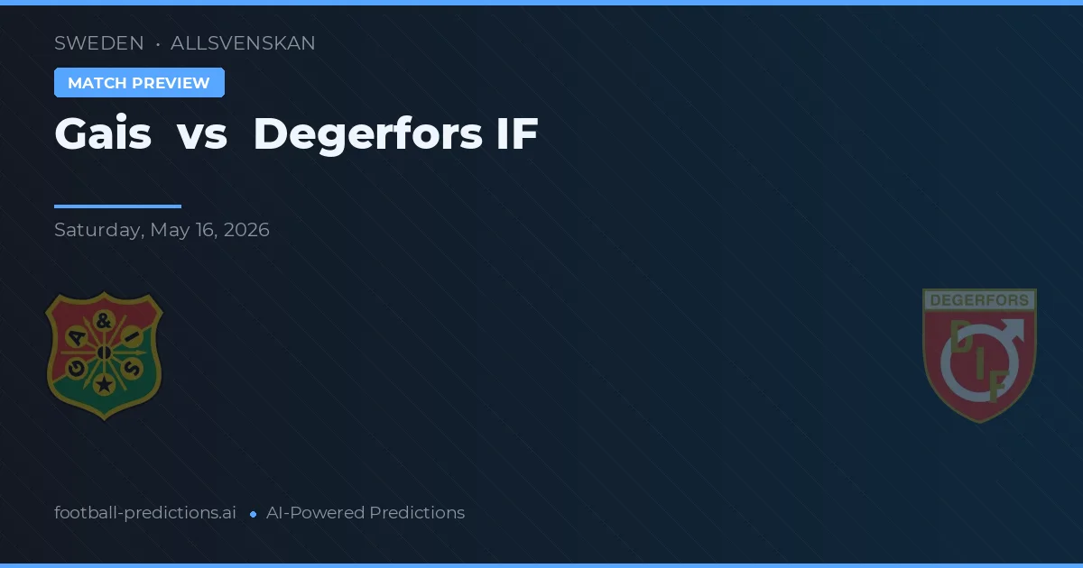 Gais vs Degerfors IF — matchtips och förhandstitt