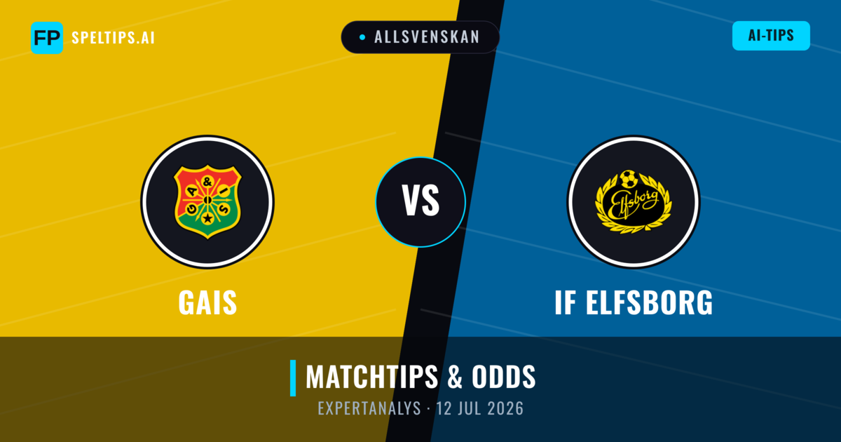Gais vs IF Elfsborg — matchtips och förhandstitt