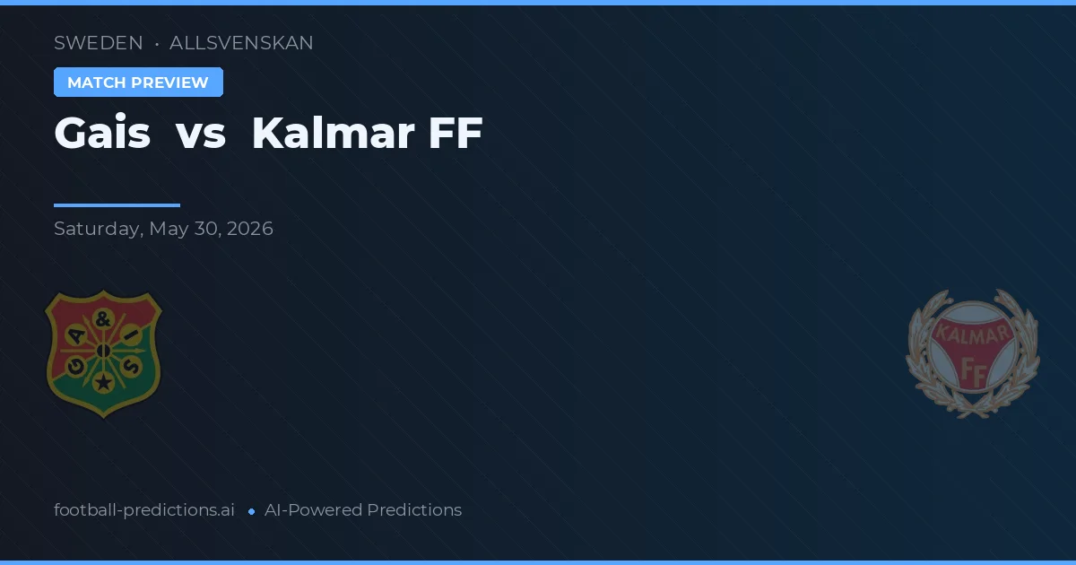 Gais vs Kalmar FF — matchtips och förhandstitt