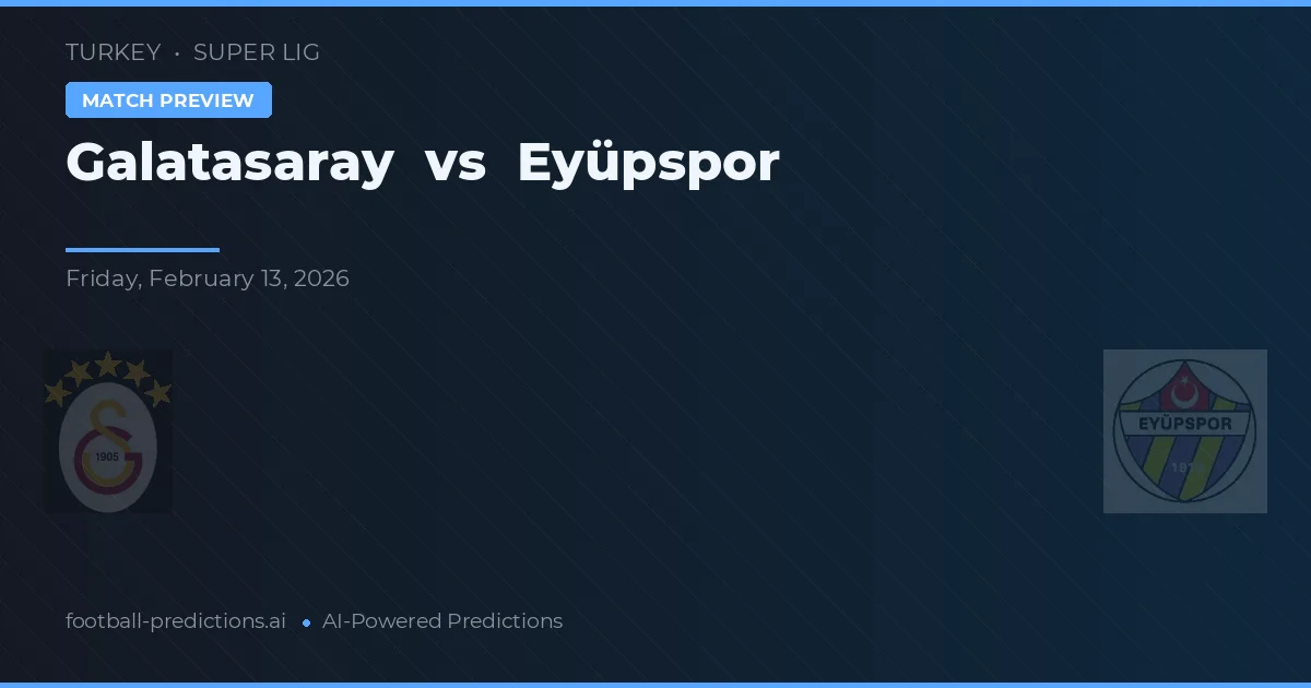 Galatasaray vs Eyüpspor — matchtips och förhandstitt