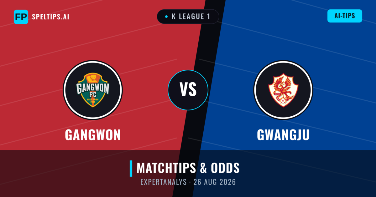Gangwon vs Gwangju — matchtips och förhandstitt
