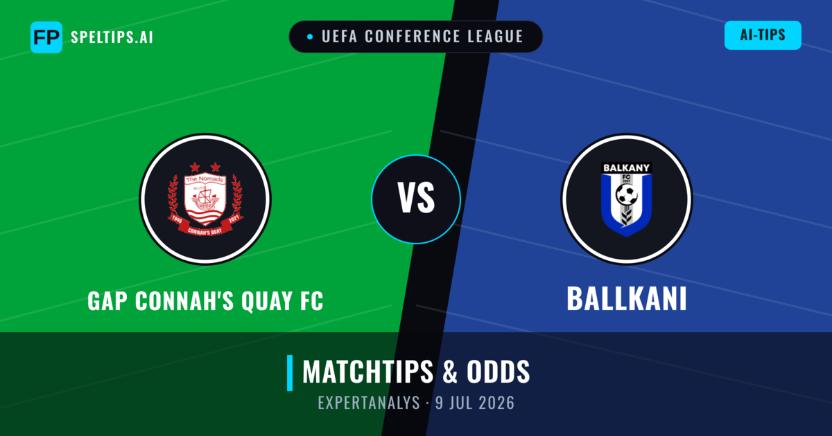 GAP Connah's Quay FC vs Ballkani — matchtips och förhandstitt