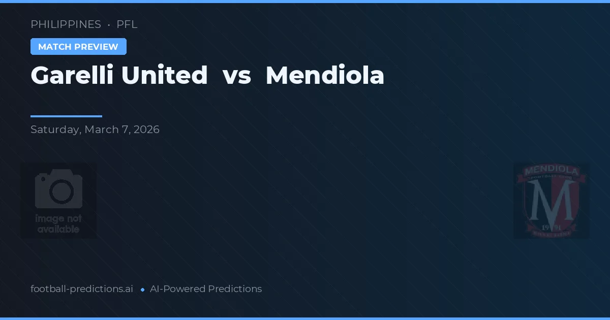 Garelli United vs Mendiola — matchtips och förhandstitt
