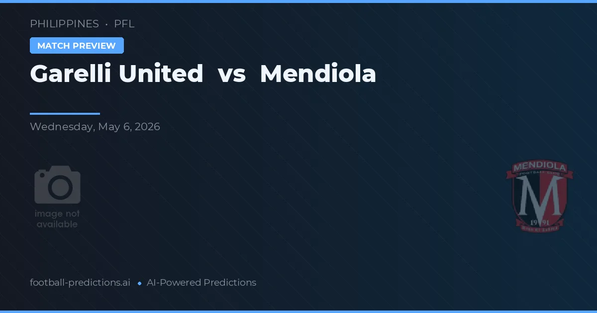 Garelli United vs Mendiola — matchtips och förhandstitt