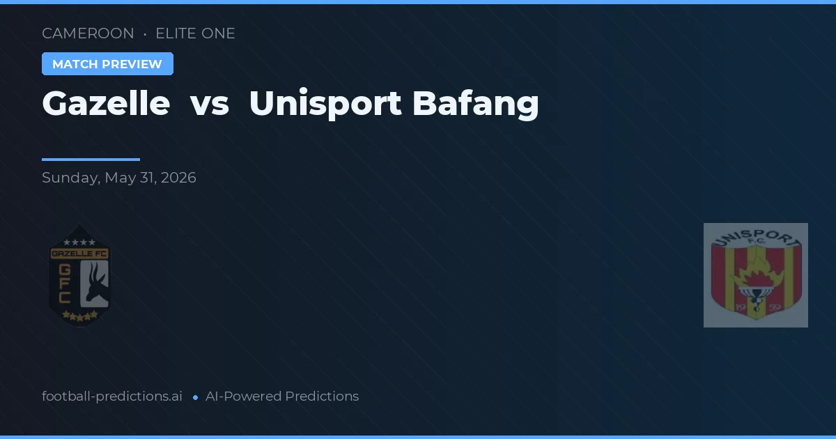 Gazelle vs Unisport Bafang — matchtips och förhandstitt