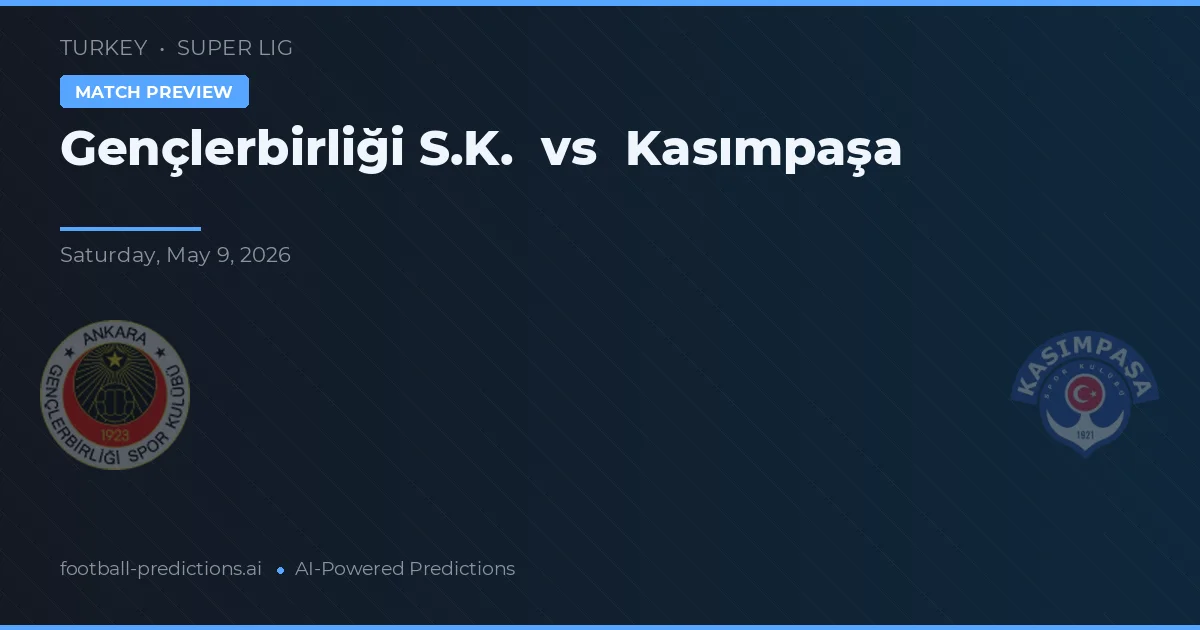 Gençlerbirliği S.K. vs Kasımpaşa — matchtips och förhandstitt