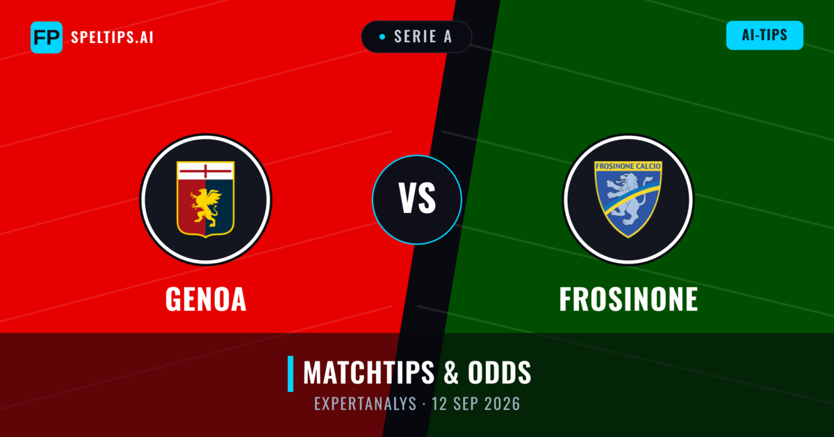 Genoa vs Frosinone — matchtips och förhandstitt