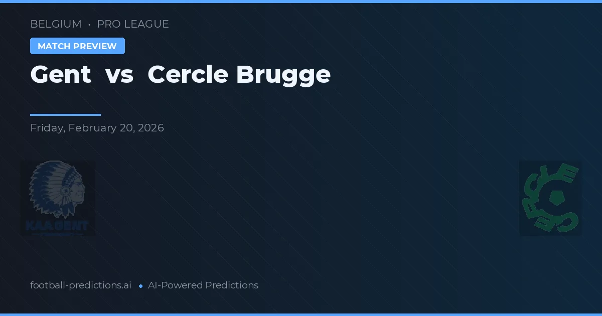 Gent vs Cercle Brugge — matchtips och förhandstitt