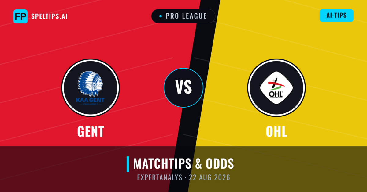 Gent vs OHL — matchtips och förhandstitt