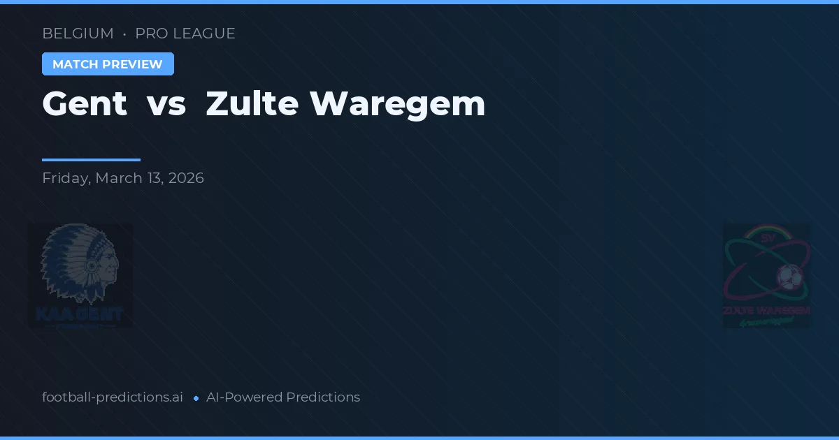 Gent vs Zulte Waregem — matchtips och förhandstitt
