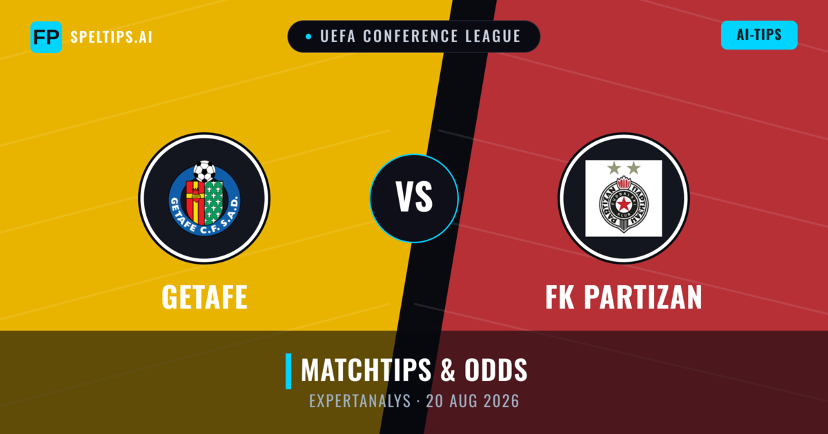 Getafe vs FK Partizan — matchtips och förhandstitt