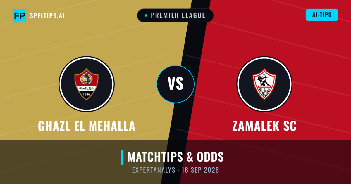 Ghazl El Mehalla vs Zamalek SC — matchtips och förhandstitt