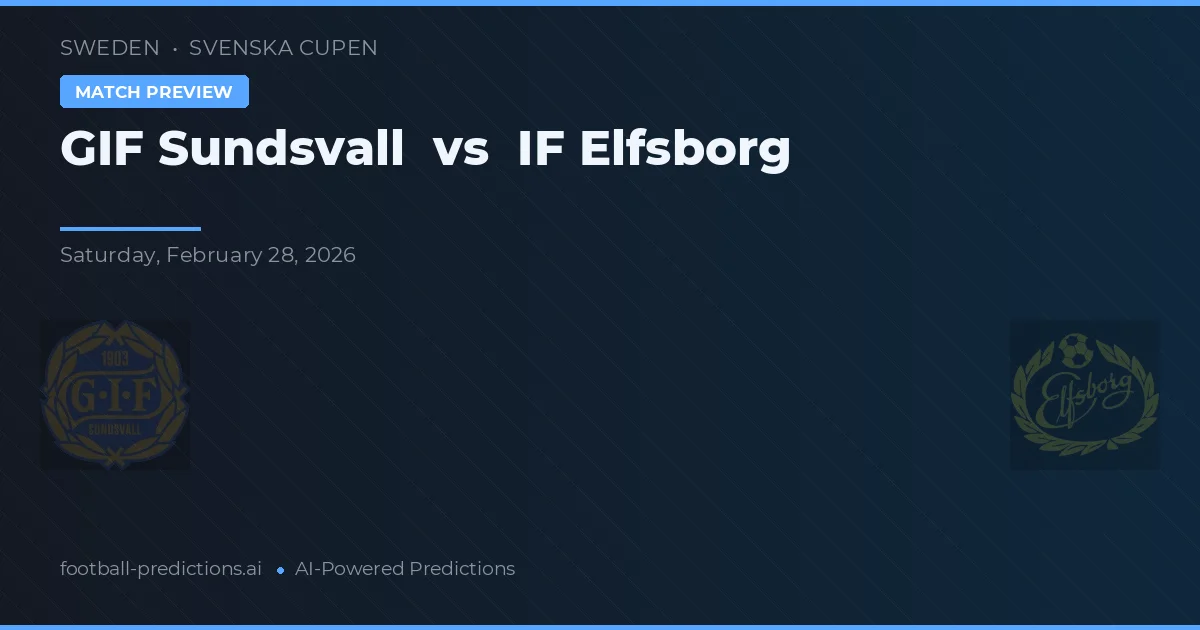 GIF Sundsvall vs IF Elfsborg — matchtips och förhandstitt