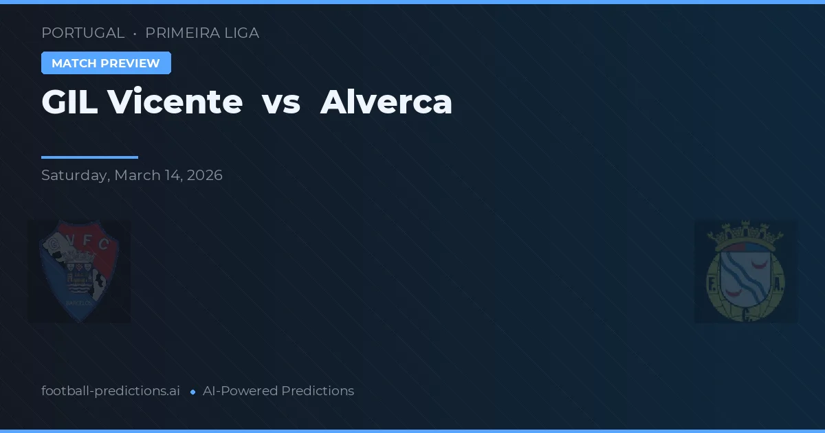 GIL Vicente vs Alverca — matchtips och förhandstitt