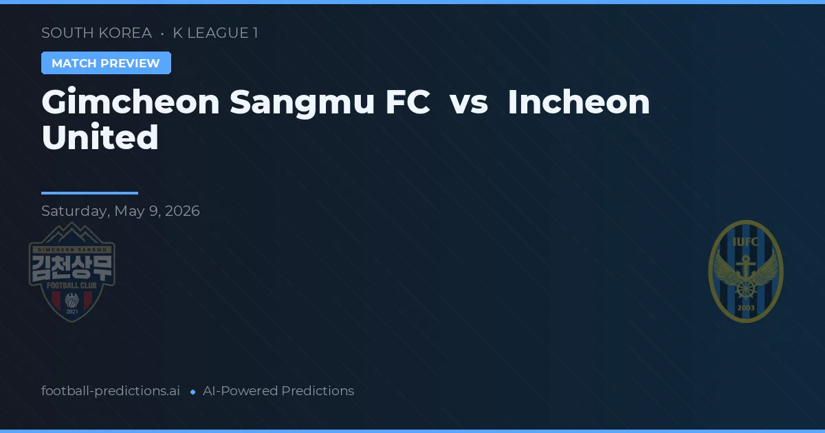 Gimcheon Sangmu FC vs Incheon United — matchtips och förhandstitt