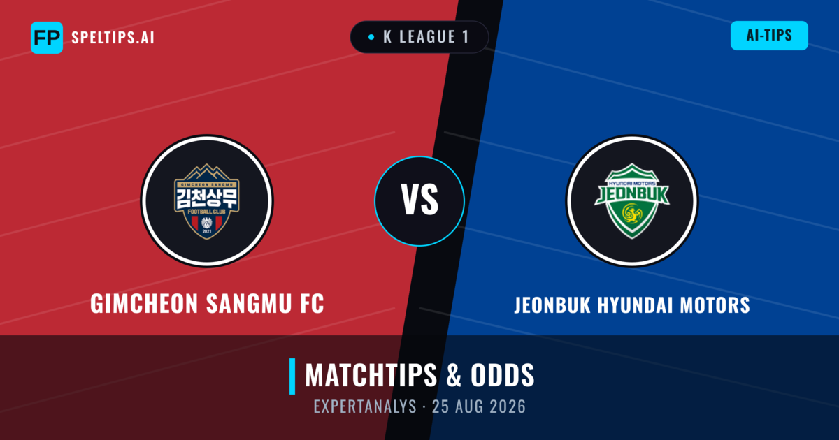Gimcheon Sangmu FC vs Jeonbuk Hyundai Motors — matchtips och förhandstitt