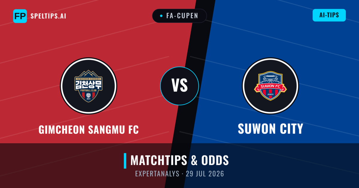 Gimcheon Sangmu FC vs Suwon City — matchtips och förhandstitt