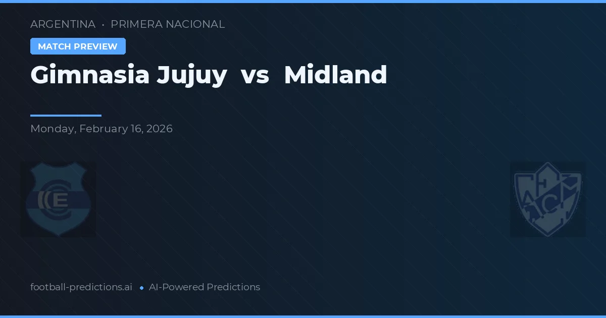 Gimnasia Jujuy vs Midland — matchtips och förhandstitt