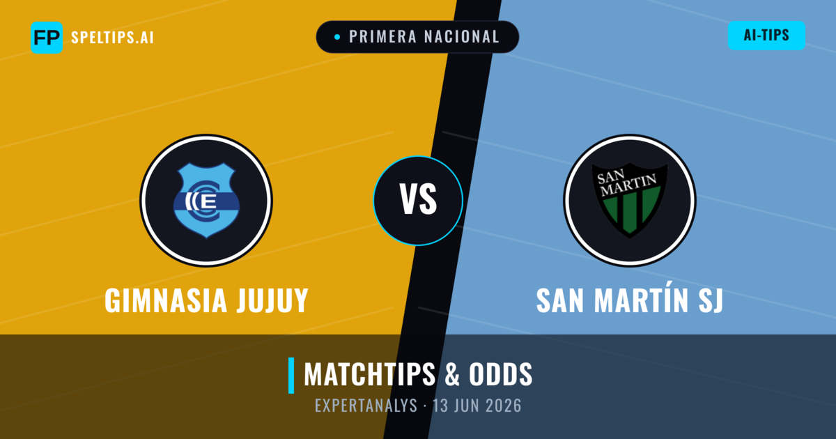 Gimnasia Jujuy vs San Martín SJ — matchtips och förhandstitt
