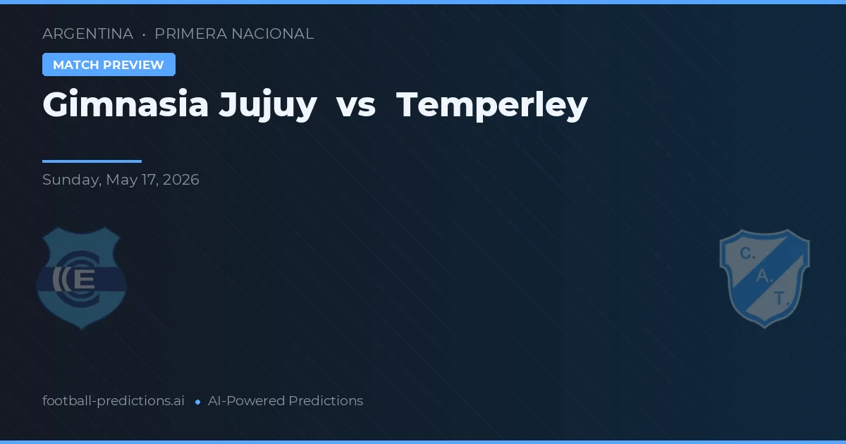 Gimnasia Jujuy vs Temperley — matchtips och förhandstitt