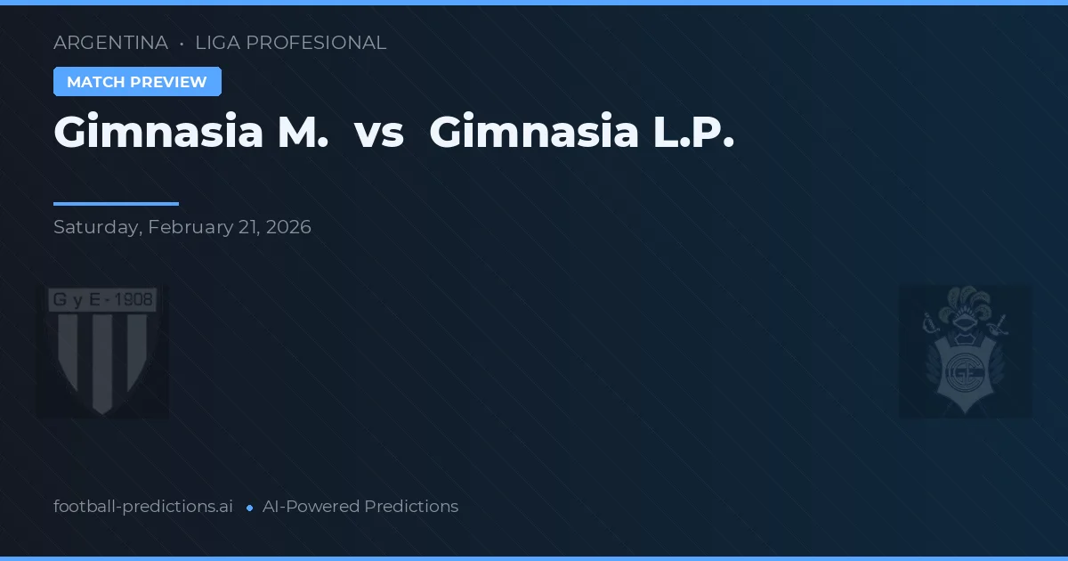 Gimnasia M. vs Gimnasia La Plata — matchtips och förhandstitt