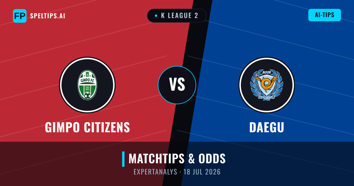 Gimpo Citizens vs Daegu — matchtips och förhandstitt