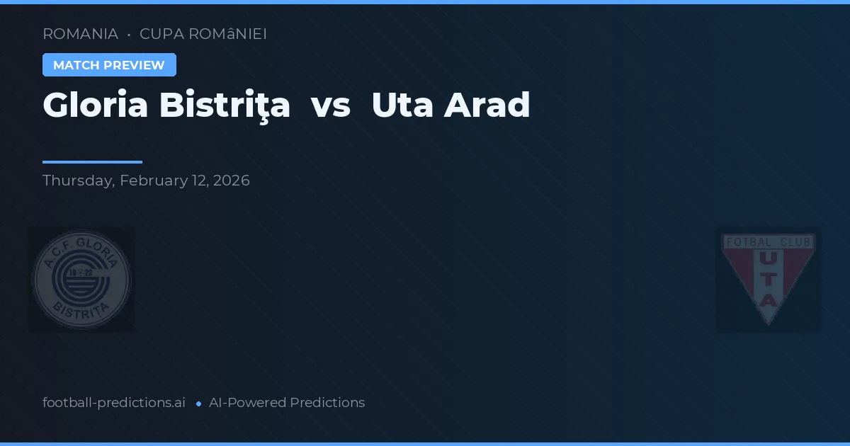 Gloria Bistriţa vs Uta Arad — matchtips och förhandstitt