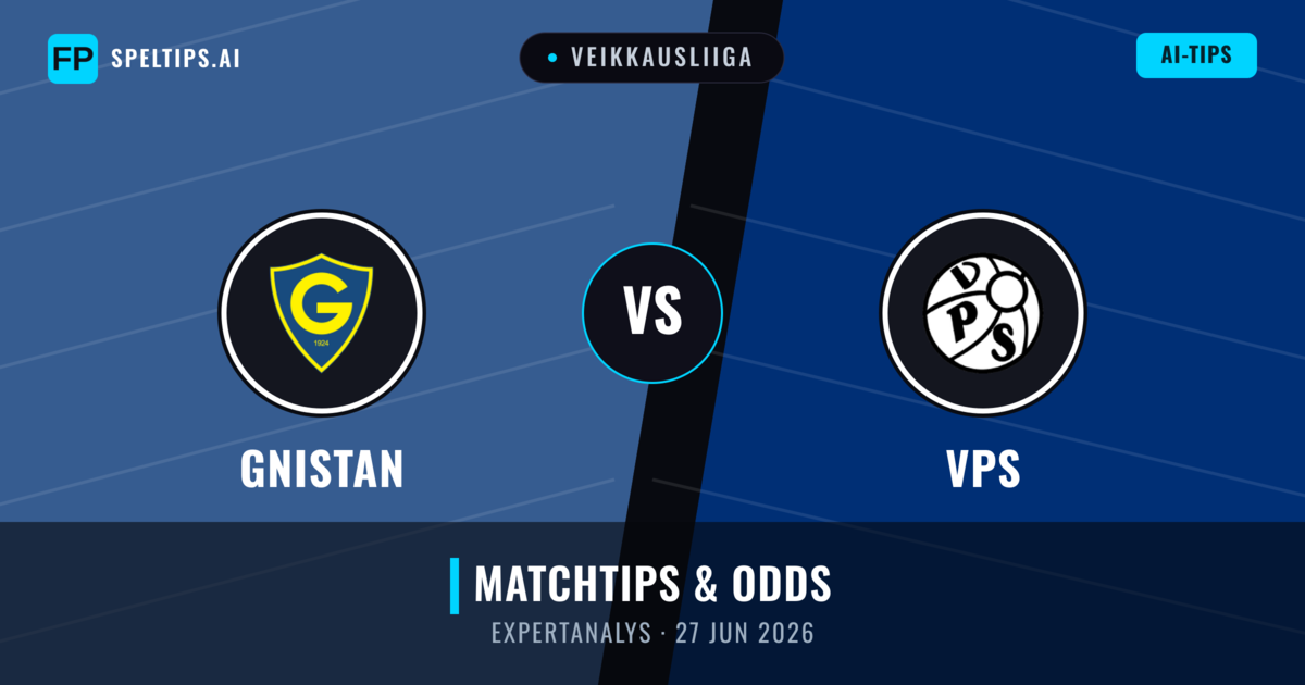 Gnistan vs VPS — matchtips och förhandstitt